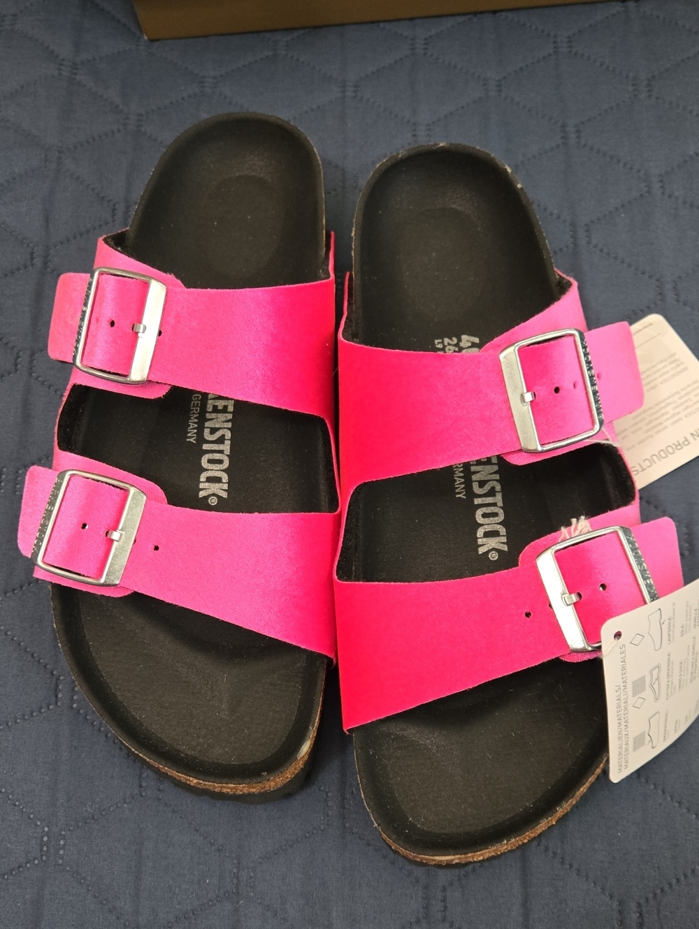 Birkenstock Two-Strap Sandals in Bright Pink